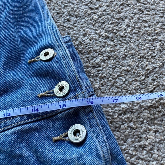 Vintage Y2K Xhilaration Jean Short Overalls size 5 - Picture 5 of 7